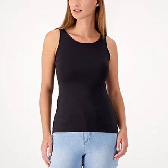 Susan Graver Modern Essentials First Skin Jersey Tank Top - Picture 1 of 5